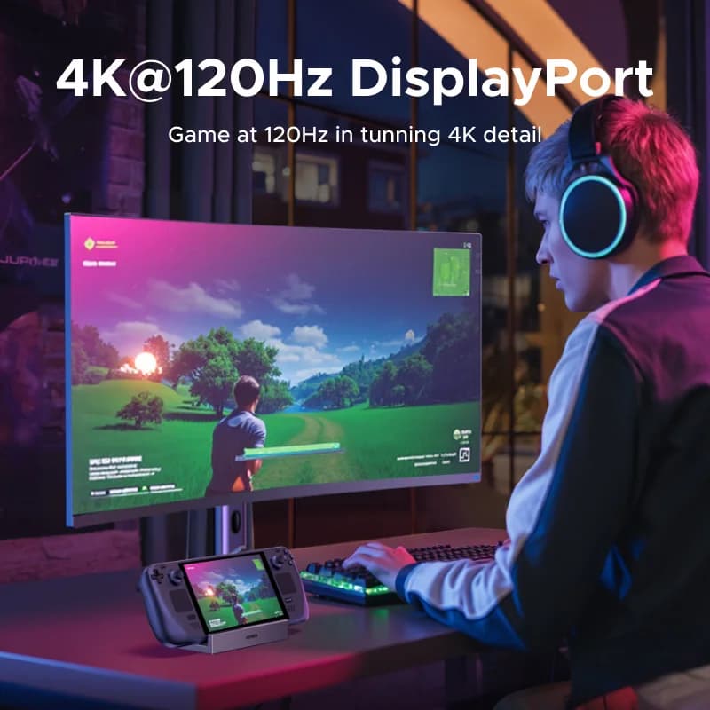 USB-C Docking Station, 4K 120Hz, 10Gbps, PD 100W