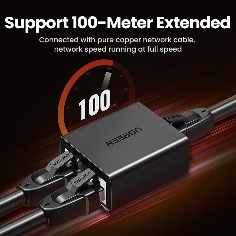 RJ45 Ethernet Splitter 1 to 2 Network Adapter