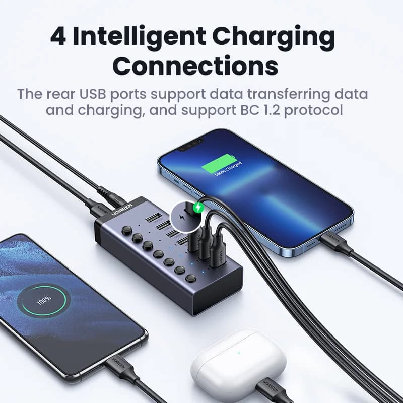 7-Port USB 3.0 Hub with Individual Switches