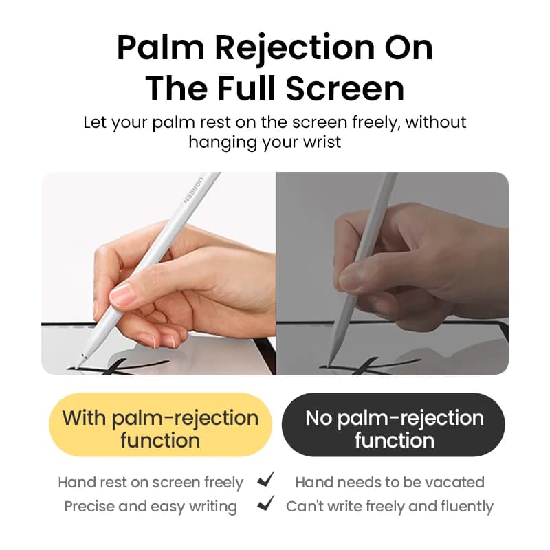 Tablet Stylus Pen with Palm Rejection and USB-C Charging