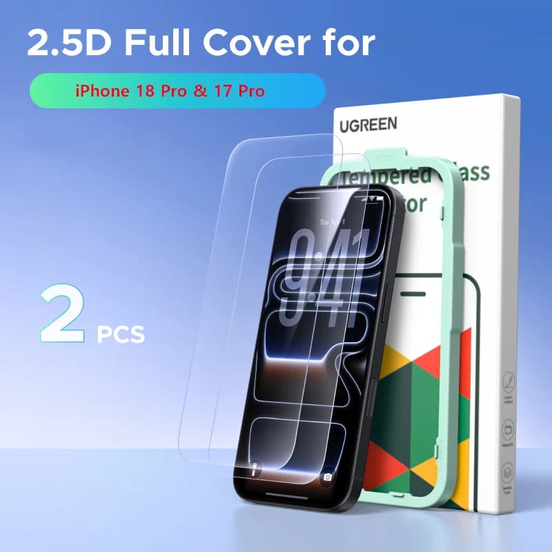 Tempered Glass Screen Protector for iPhone, 2 Pack