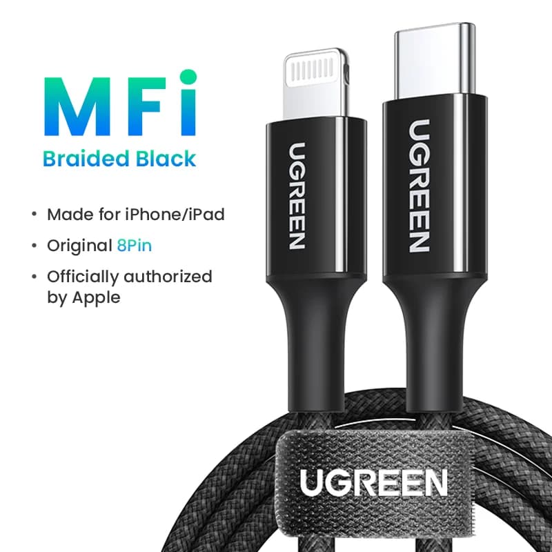 USB-C to Lightning Cable, 20W PD, MFi