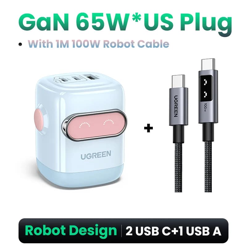 65W GaN USB-C PD Charger, US Plug