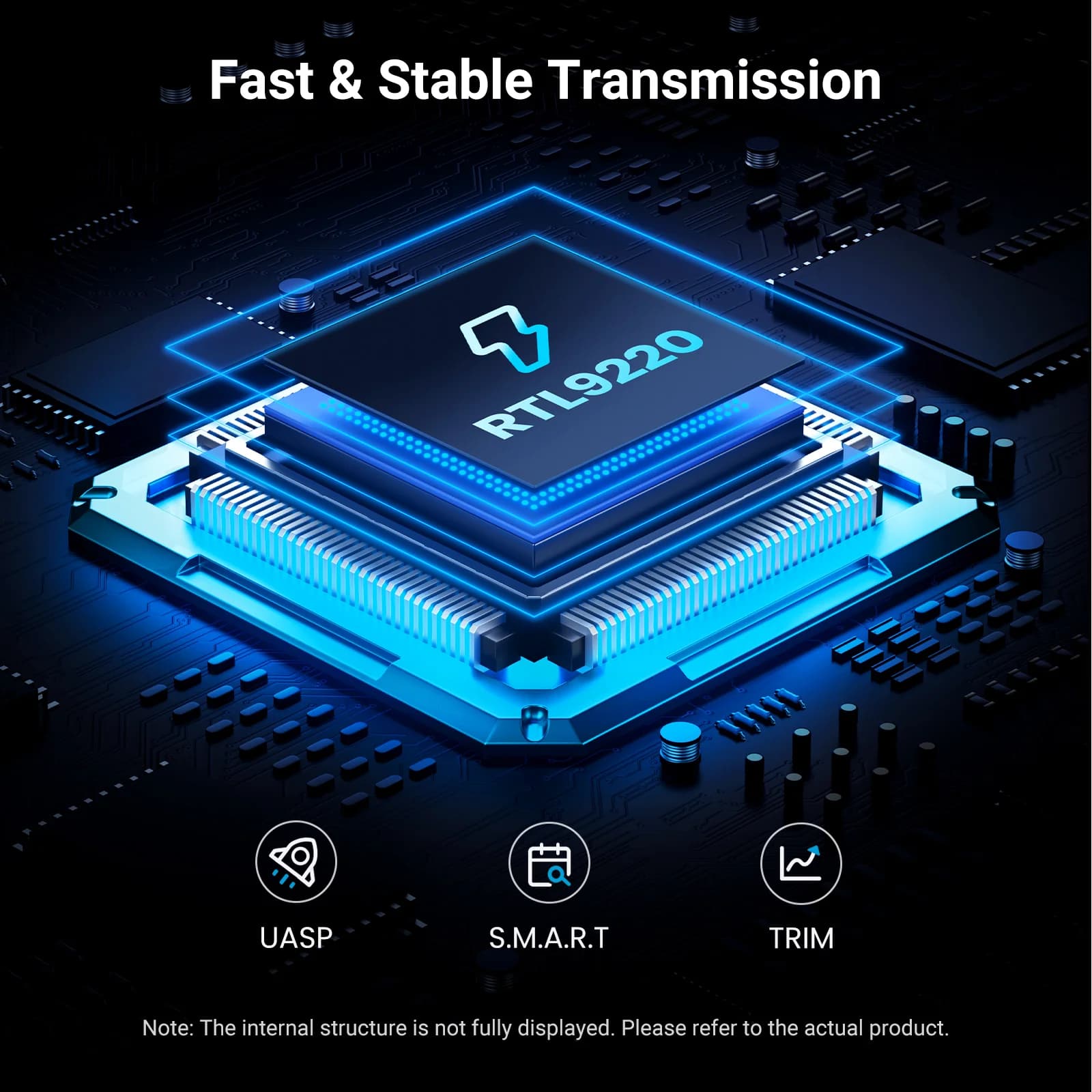 M.2 NVMe/SATA SSD Enclosure, 20Gbps USB-C