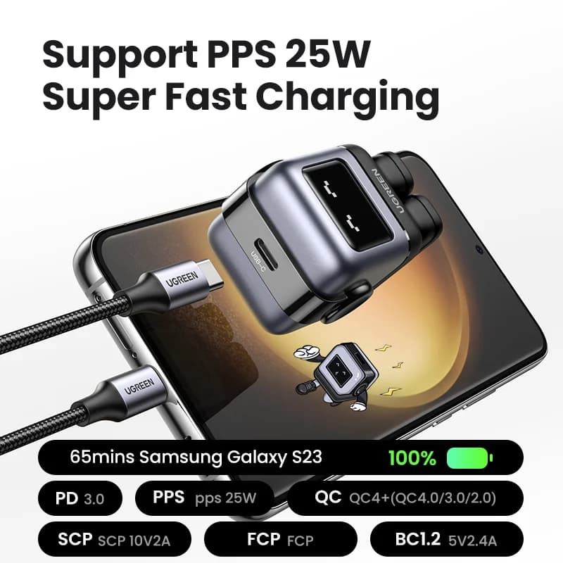 30W/65W GaN USB-C Fast Charger with PPS