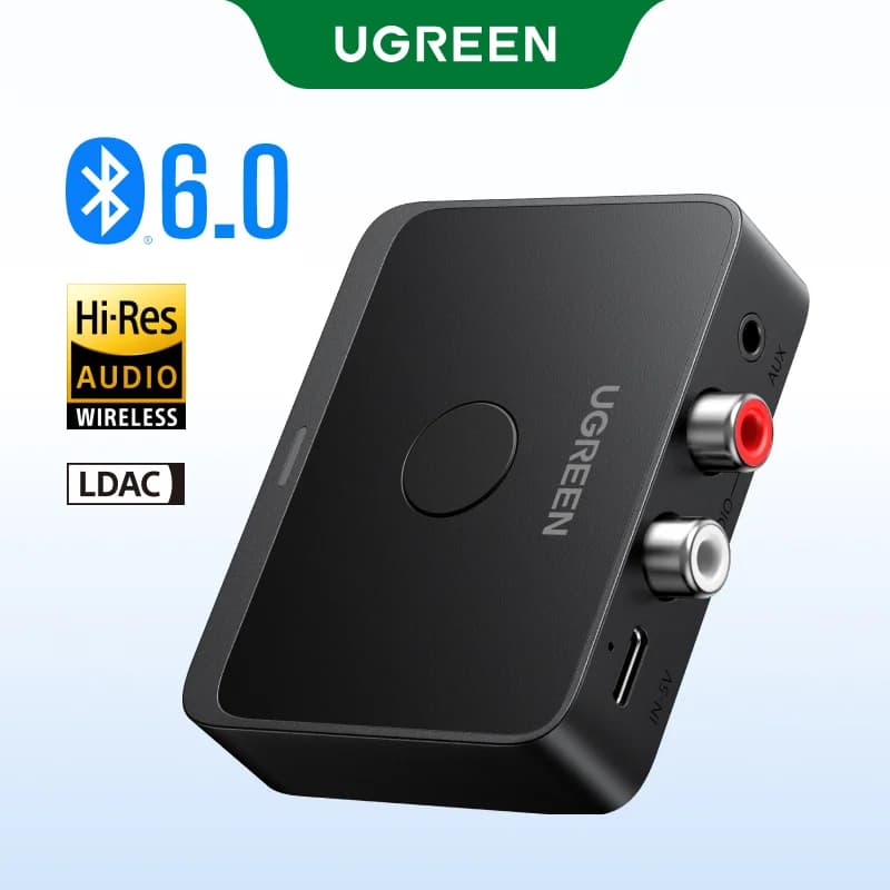 Bluetooth 6.0 Audio Receiver, 3.5mm and RCA