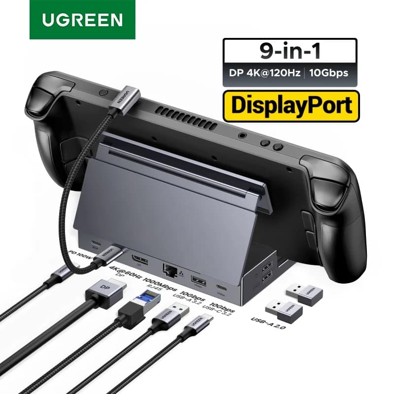 USB-C Docking Station, 4K 120Hz, 10Gbps, PD 100W