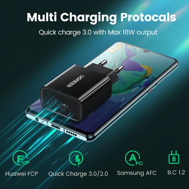18W USB Wall Charger with Quick Charge 3.0