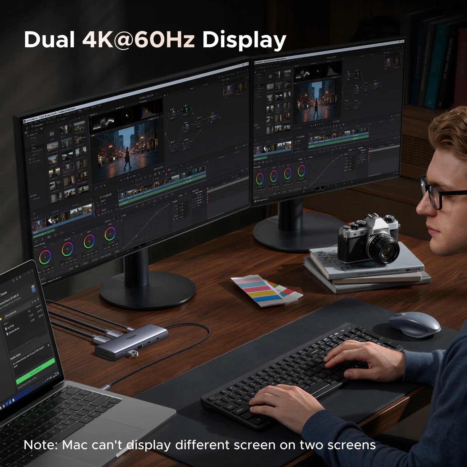 9-in-1 USB-C Hub with Dual 4K HDMI and PD100W