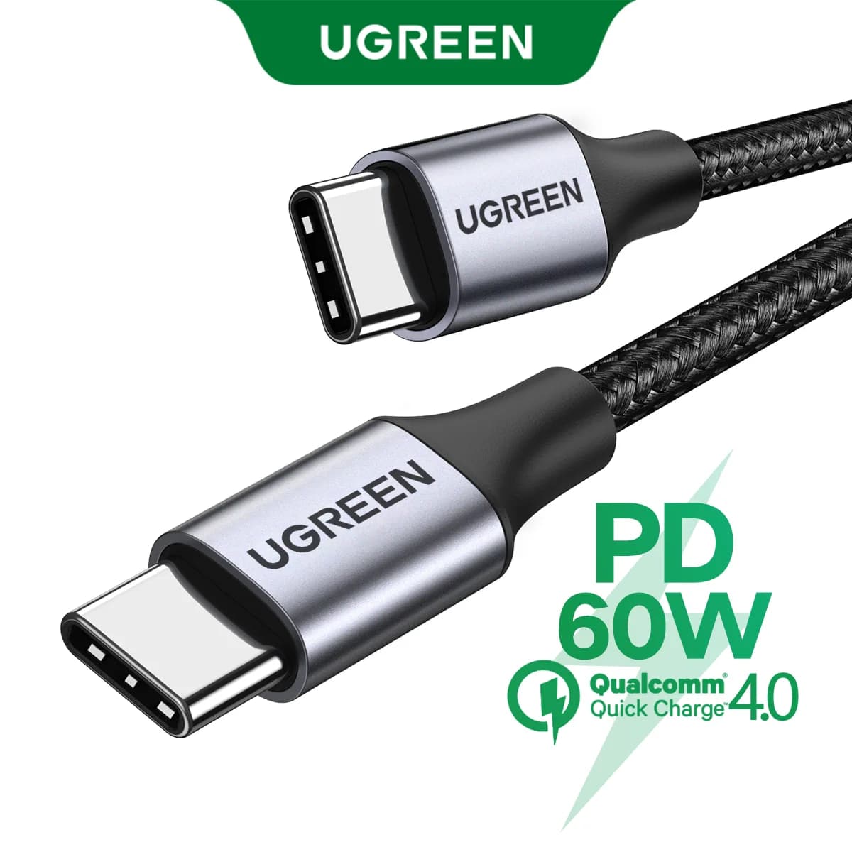 USB-C to USB-C Cable, 60W PD 3.0 Fast Charging