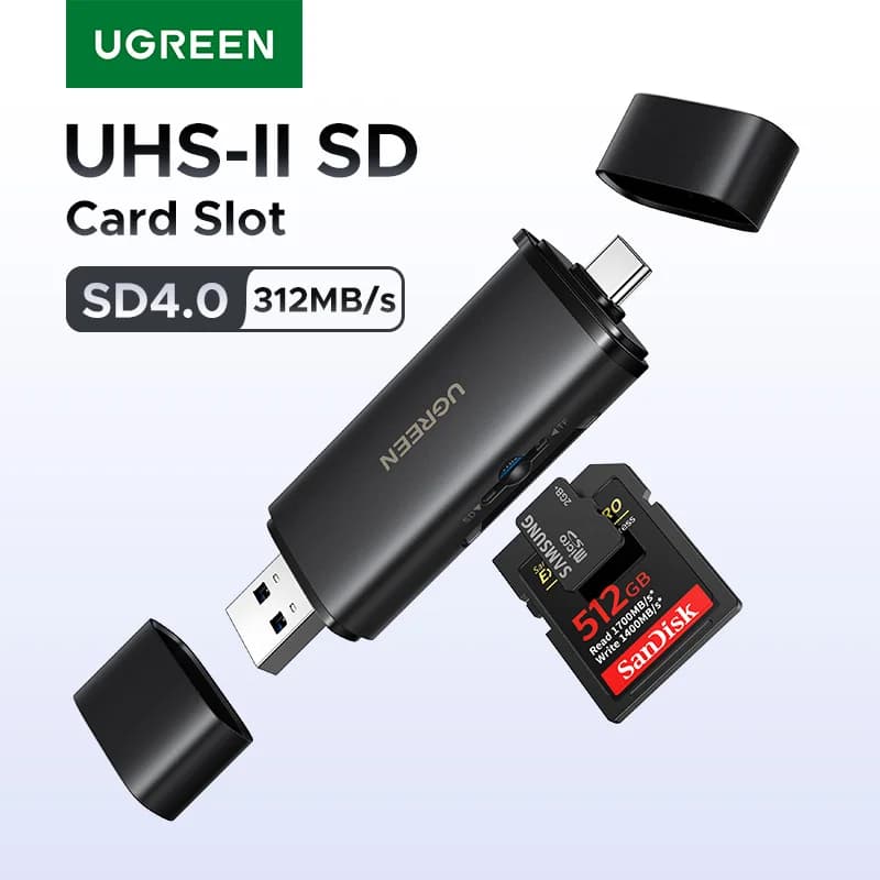 USB-C SD 4.0 Card Reader, 312MB/s