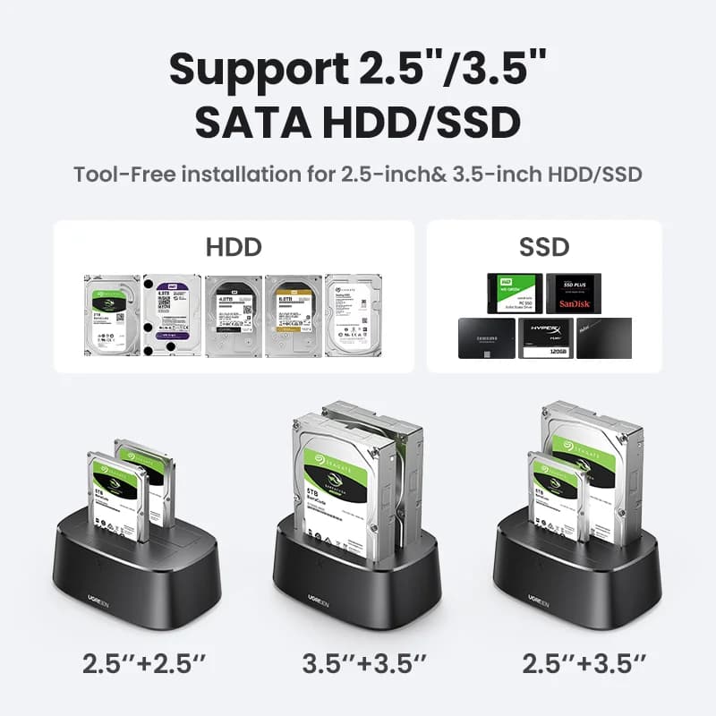 Dual Bay SATA to USB 3.0 HDD Docking Station