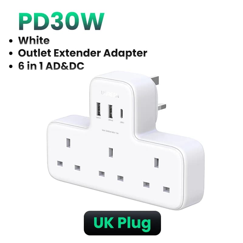 30W UK Plug Desktop Charger Power Strip