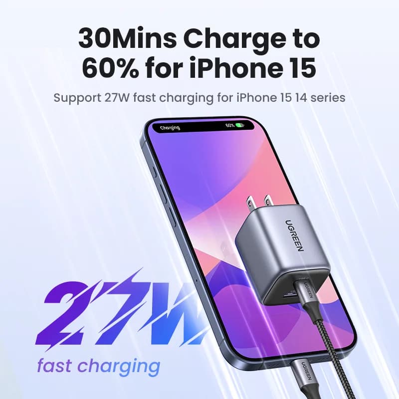 35W GaN USB-C Fast Charger with US Plug