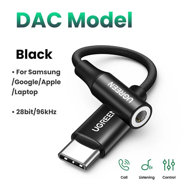 USB-C to 3.5mm DAC Headphone Adapter