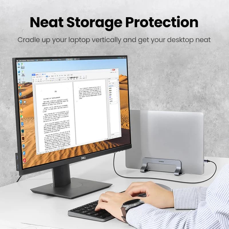 Foldable Aluminum Vertical Laptop Stand