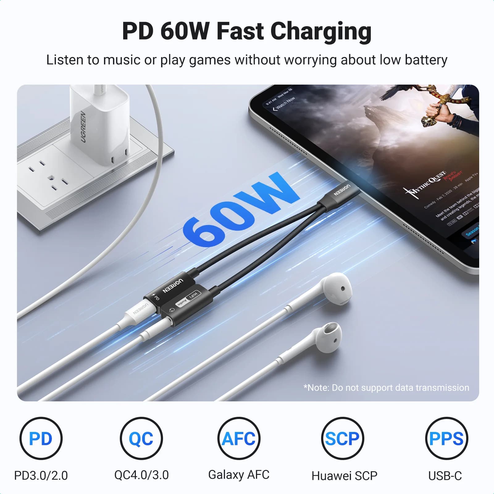 USB-C Headphone and PD Charging Adapter