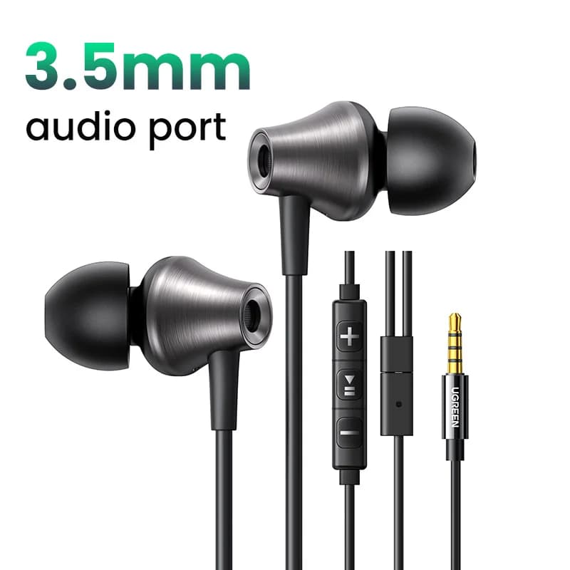USB-C Wired Earbuds with 3.5mm Jack and Microphone