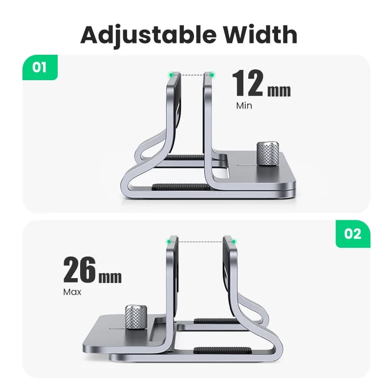 Foldable Aluminum Vertical Laptop Stand