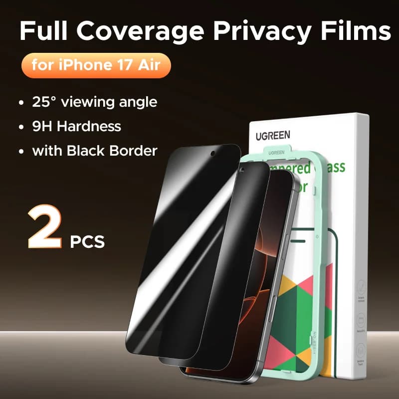 Privacy Tempered Glass Screen Protector, 2 Pack
