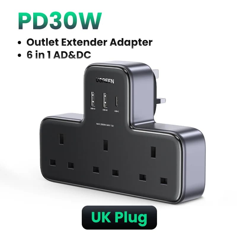 30W UK Plug Desktop Charger Power Strip
