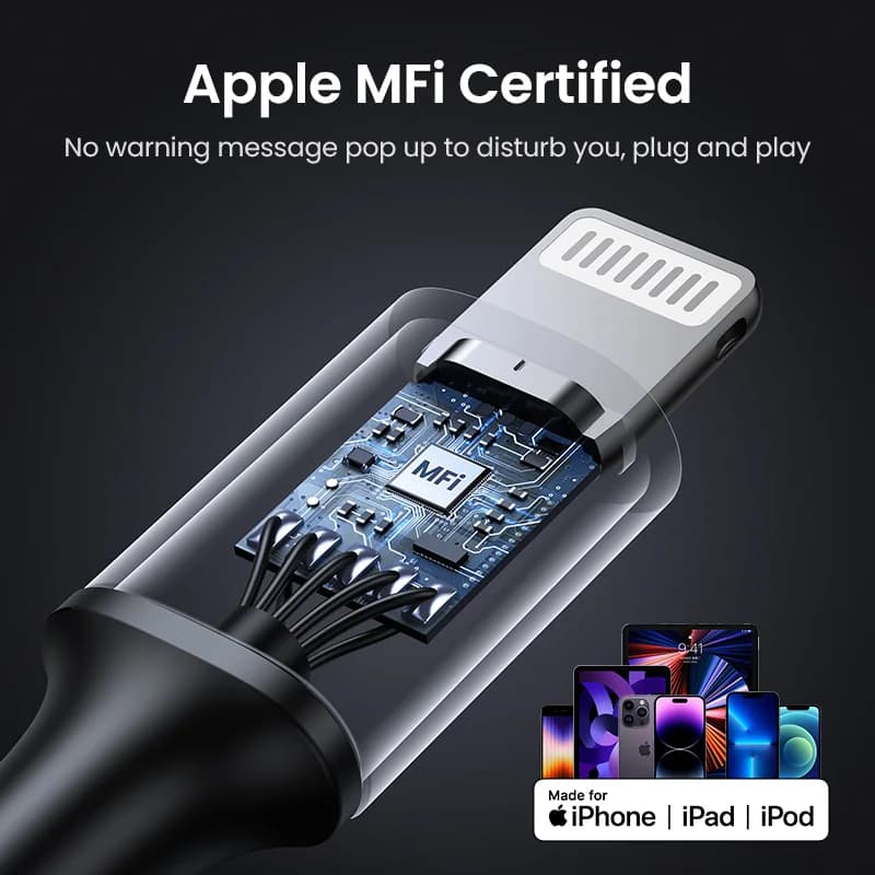 USB-C to Lightning Cable, 20W PD, MFi