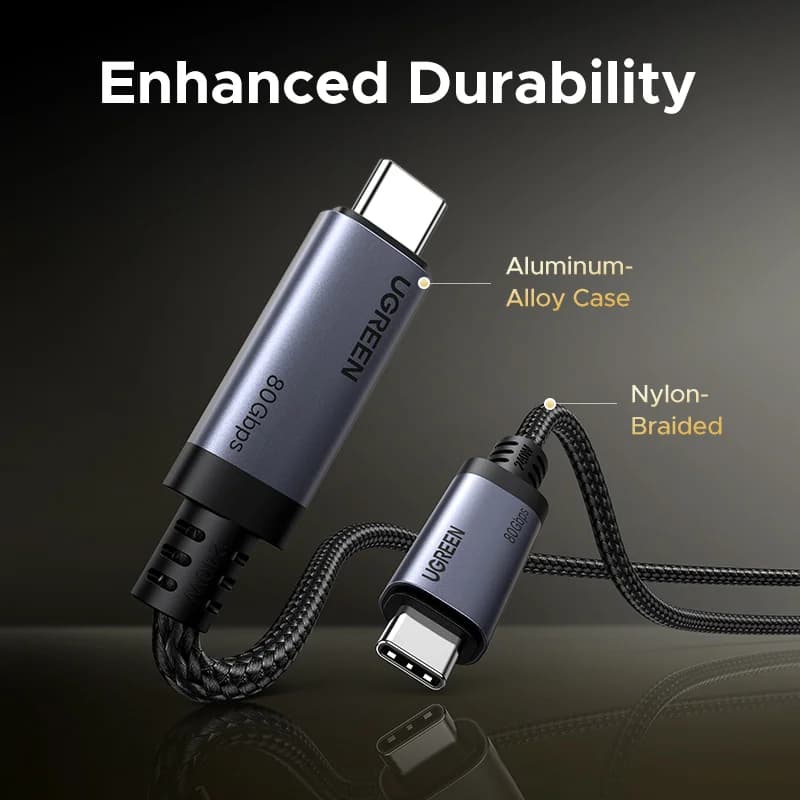 USB4 USB-C Cable, 240W PD, 80Gbps Data Transfer