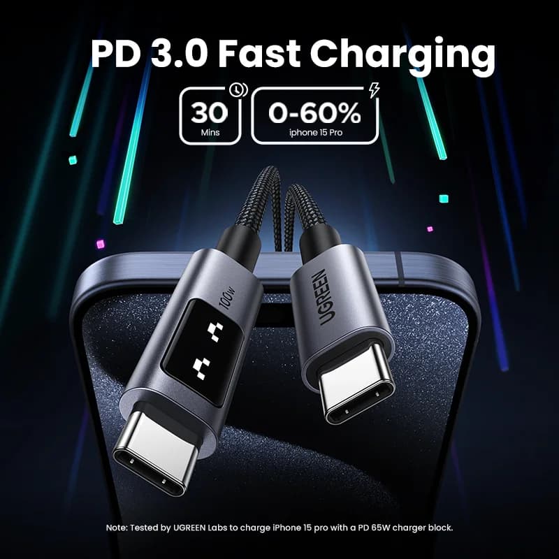 USB-C to USB-C Cable, 100W PD, 0.5-3m