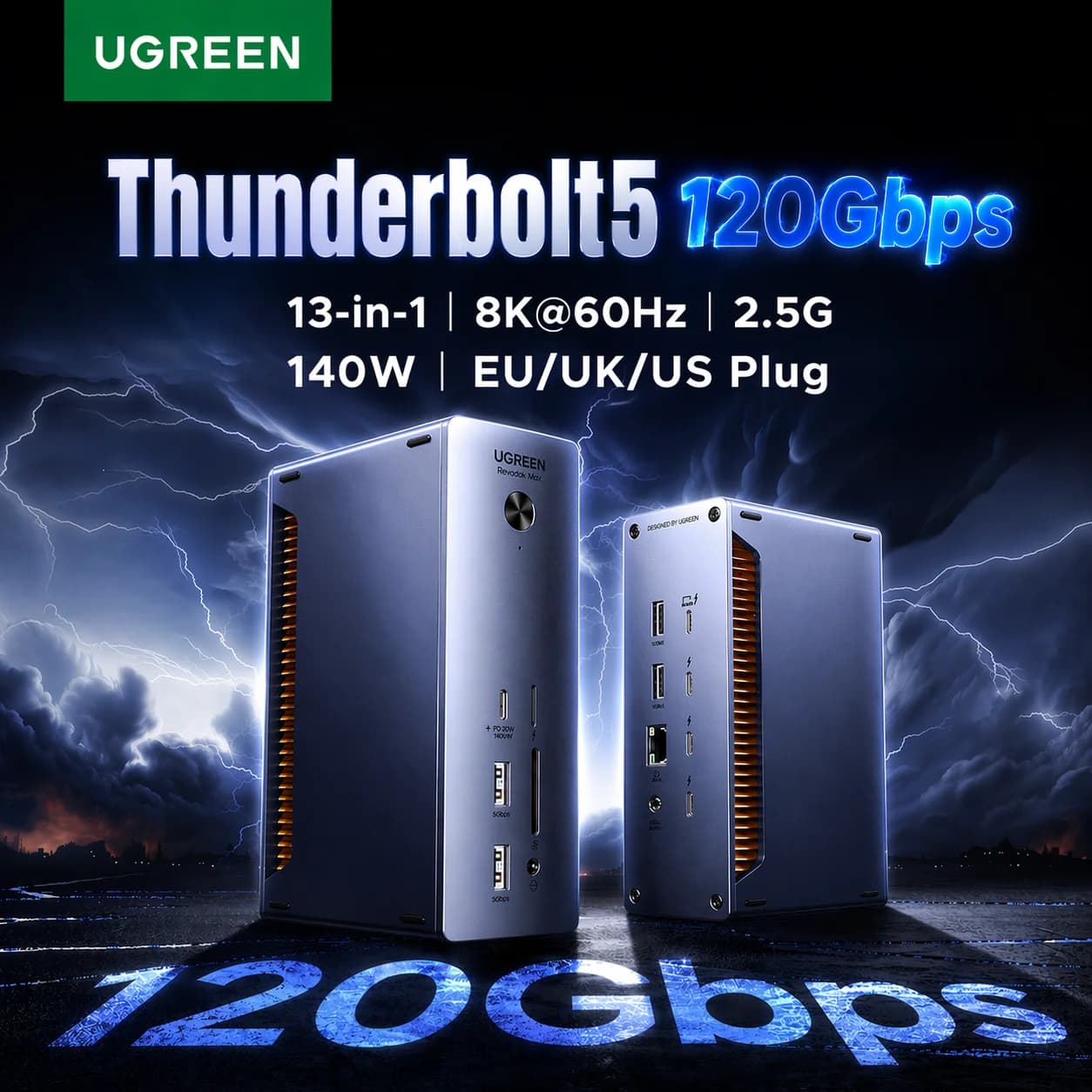 Thunderbolt 5 Docking Station 120Gbps 8K