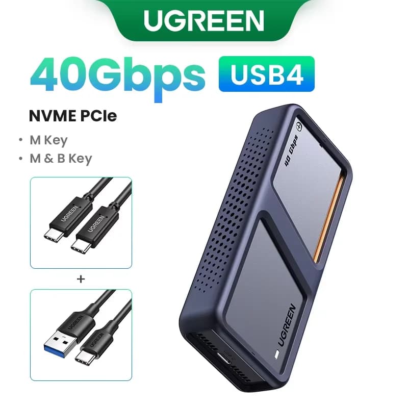 M.2 NVMe/SATA SSD Enclosure, 20Gbps USB-C