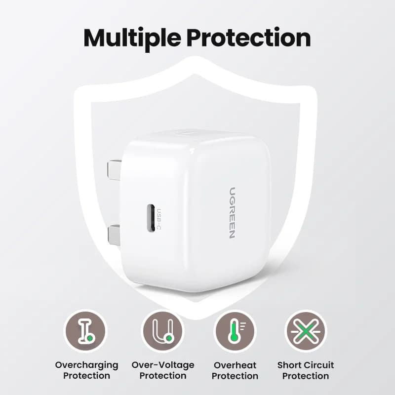 30W USB-C Fast Charger with UK Plug