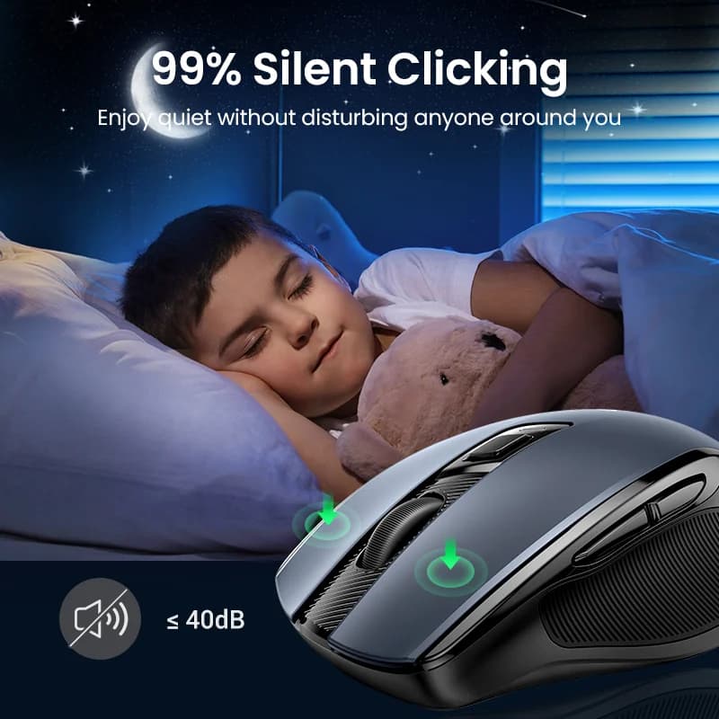Ergonomic Wireless Mouse, Bluetooth, 4000 DPI