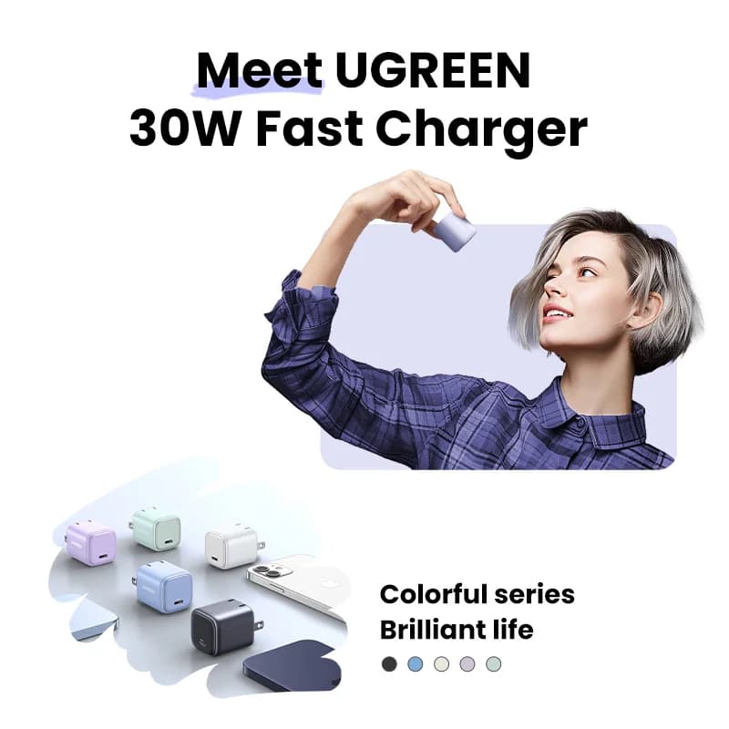 30W GaN USB-C Fast Wall Charger