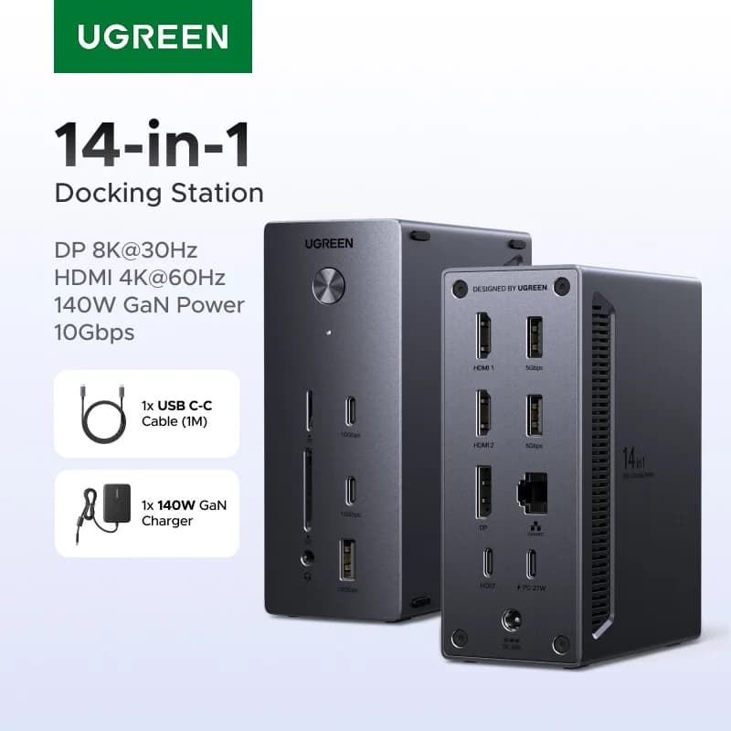 14-in-1 USB-C Docking Station with 4K120Hz Display