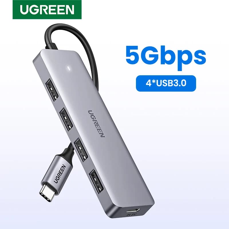 4-Port USB-C to USB 3.0 Hub Splitter