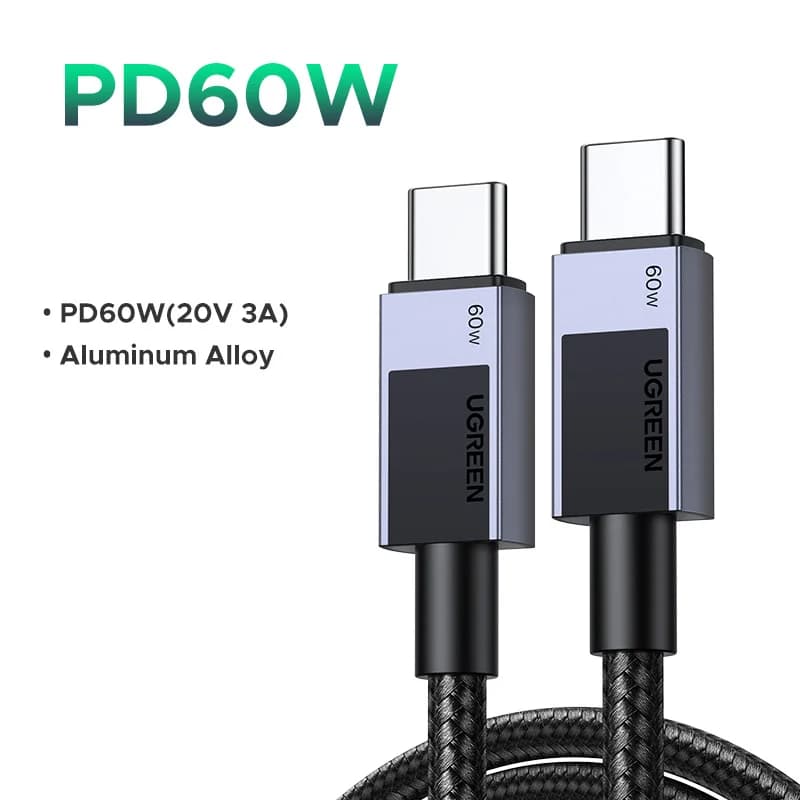2-Pack USB-C to USB-C Cable, 60W PD Fast Charging
