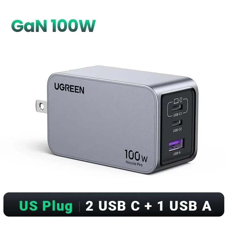 100W GaN USB-C Wall Charger, QC4.0