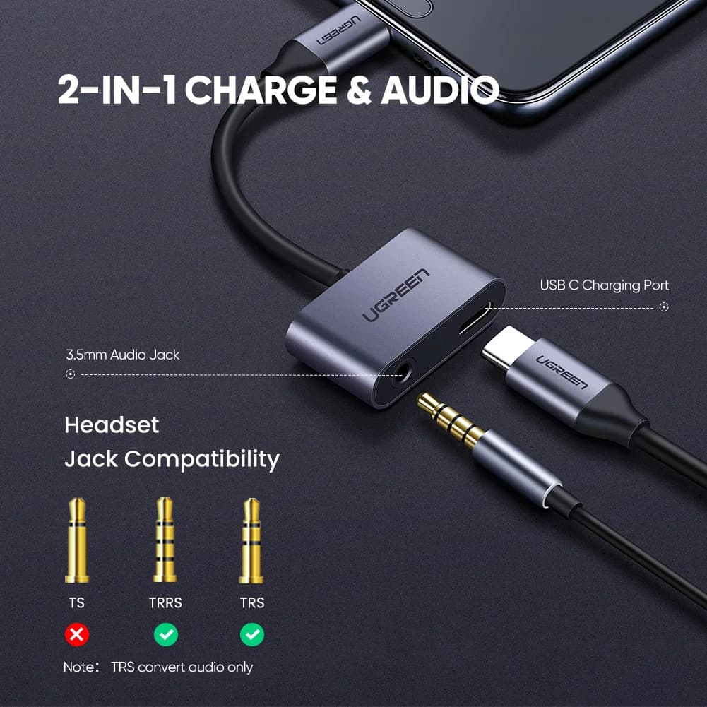 USB-C to 3.5mm AUX Audio Adapter Cable