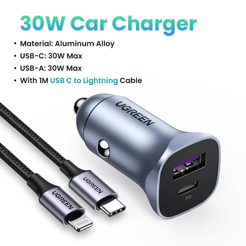 USB-C Car Charger with Quick Charge