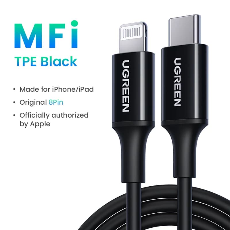 MFi USB-C to Lightning Cable, 30W PD Fast Charge