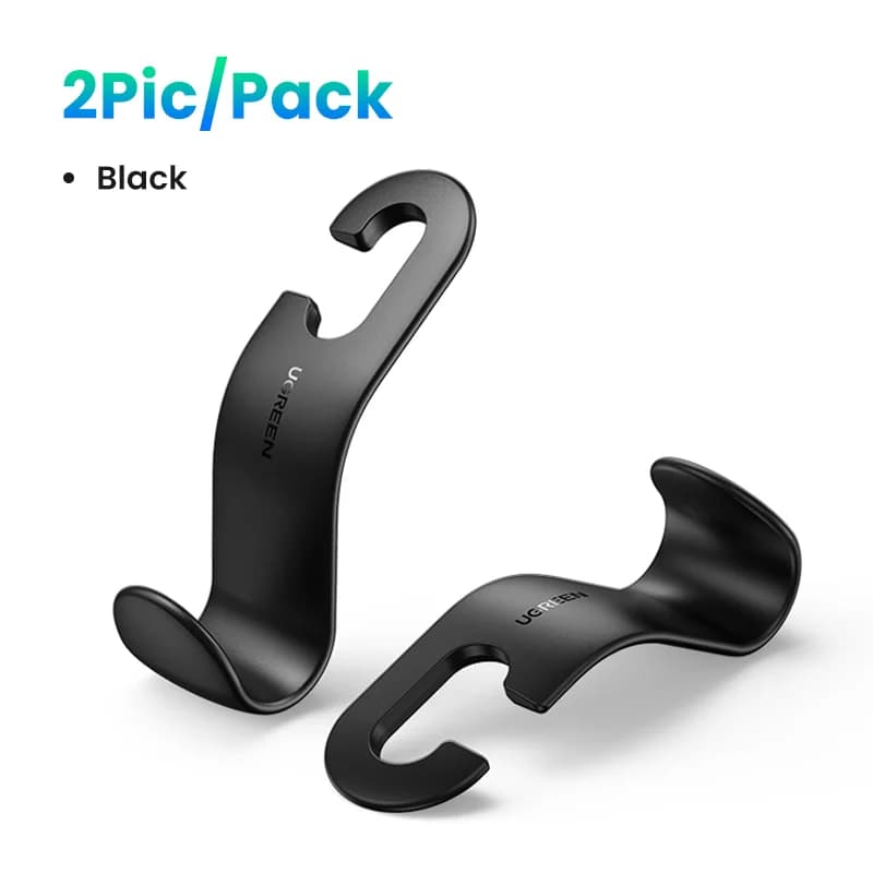 2-Pack Adjustable Car Backseat Headrest Hooks