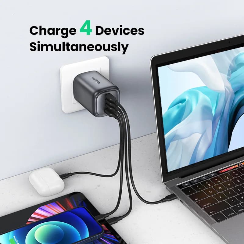 100W GaN USB-C Fast Charger, UK Plug