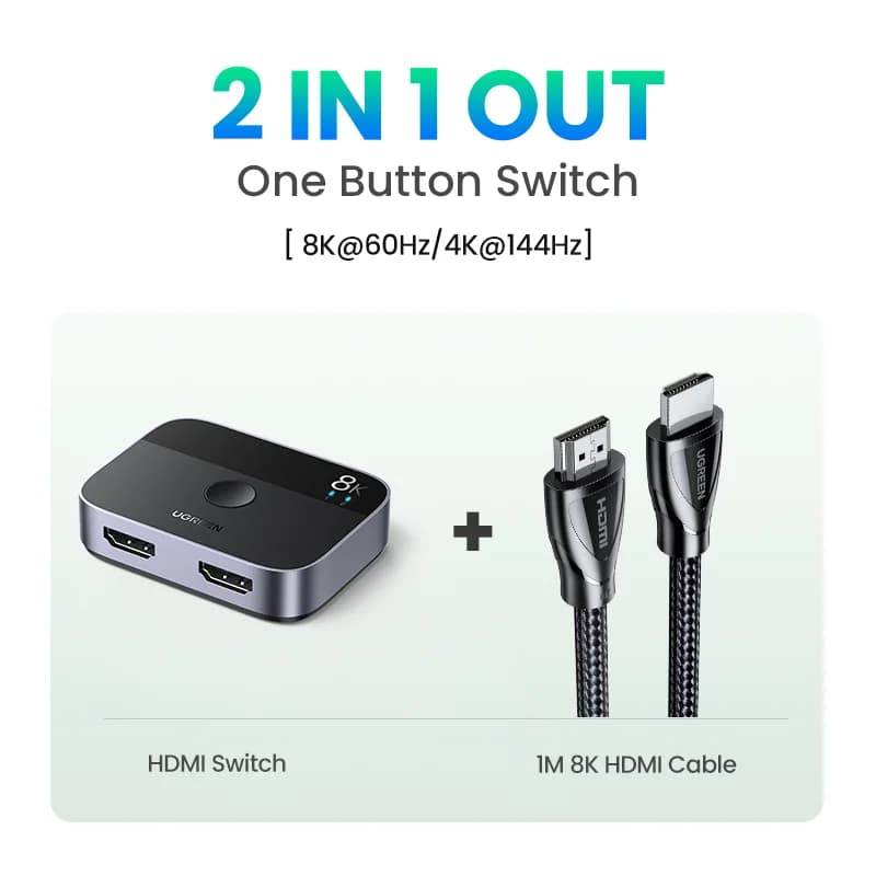 8K 60Hz HDMI 2.1 Splitter and Switcher