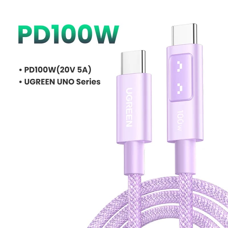 USB-C to USB-C Cable, 100W PD, Multicolor