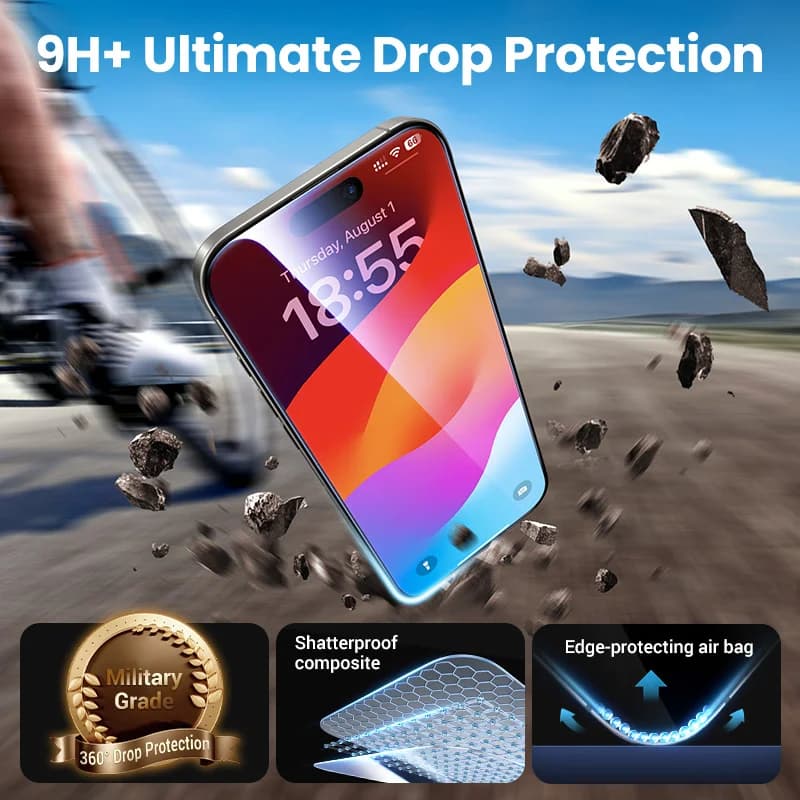 2-Pack Tempered Glass Screen Protector for iPhone