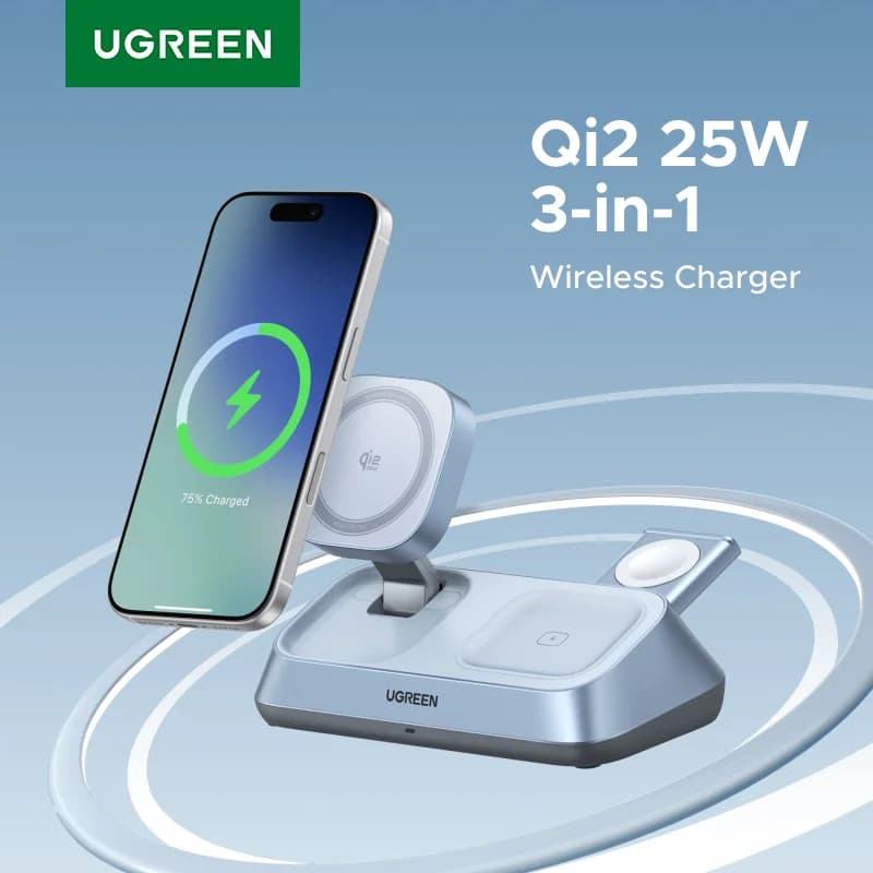 Qi2 3-in-1 Magnetic Wireless Charger Stand