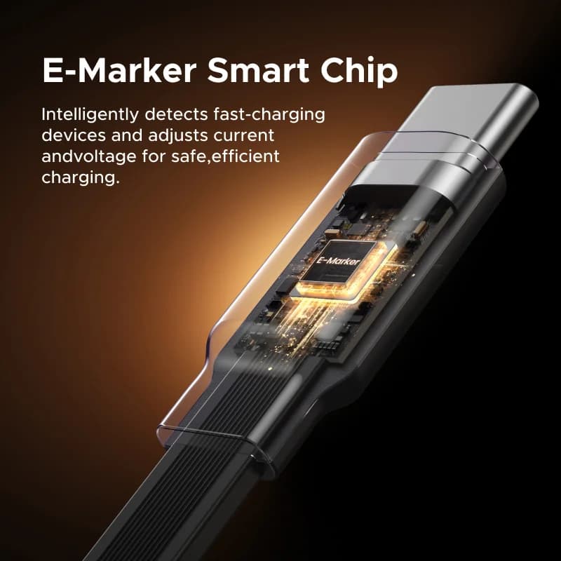 Retractable 100W USB-C to USB-C Fast Charging Cable