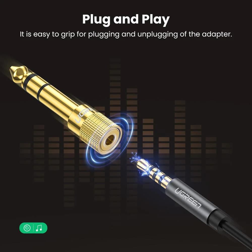 6.35mm Male to 3.5mm Female Audio Adapter