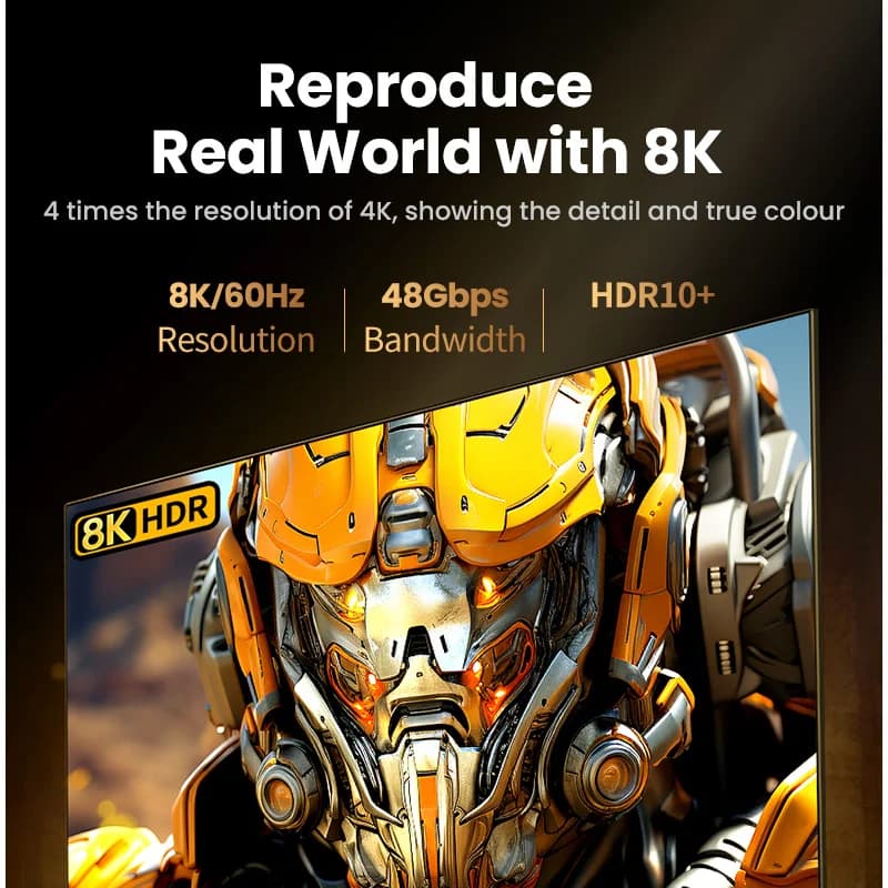 8K HDMI Cable, 60Hz, 48Gbps