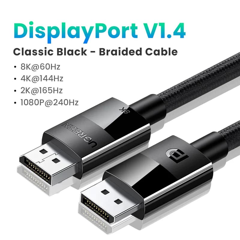 DisplayPort 1.4 Cable, 8K/60Hz, 32.4Gbps